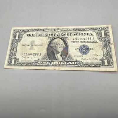 LOT 27: One Dollar Silver Certificates (9) Series 1957, 1957 B, 1935, 1935 G