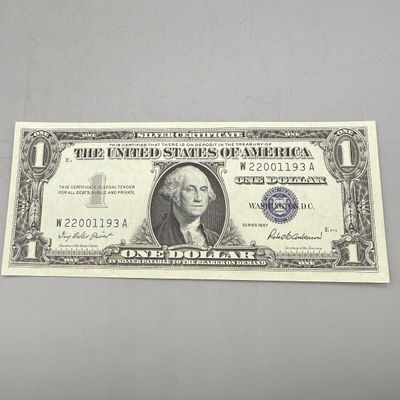 LOT 30: One Dollar Silver Certificates (10) Series 1957