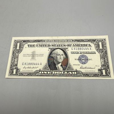 LOT 24: One Dollar Silver Certificates (10) Series 1957