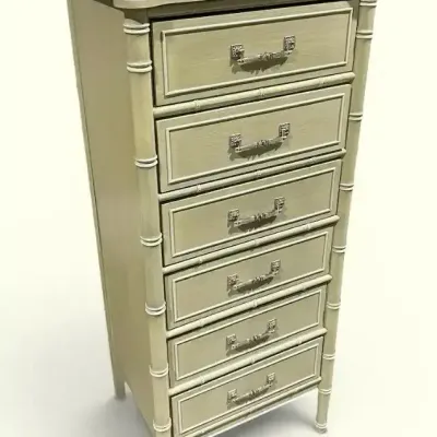 Midcentury Modern Henry Link Bali Hai Faux Bamboo Dresser