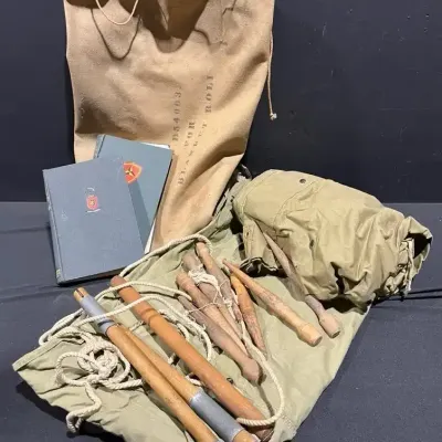 First Editions The Ninth Marines & The Third Marine Division, WWll Era Barracks Field Bag & Pup Tent