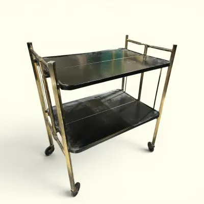 Mid-Century Modern Folding Bar Cart