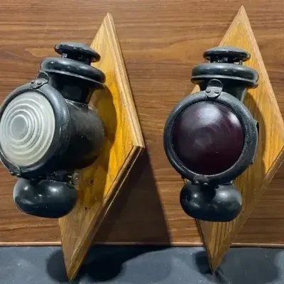 Ford Model T Automobile Antique Kerosene Lamps 