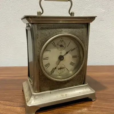 Antique Junghans German Carriage Clock, Works! & Keeps Time