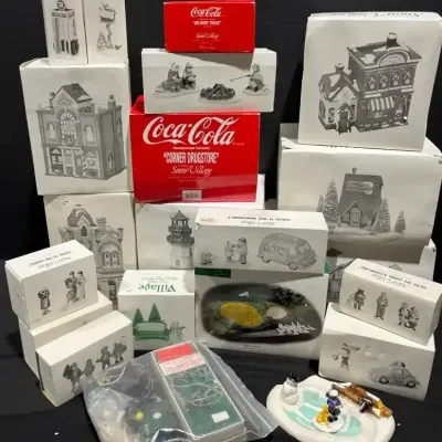 Dept 56 Snow Village, Coca Cola & More Mystery Lot