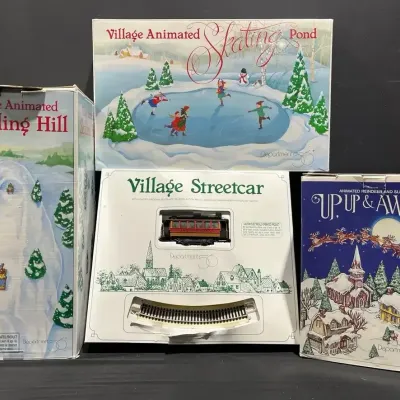 Dept 56 Skating Pond, Sledding Hill, Street Car + More