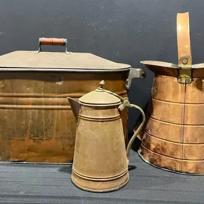 Vintage Copper Containers Mystery Lot
