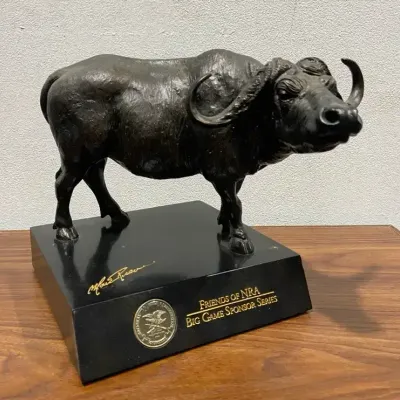 Limited Edition, Friends Of The NRA, Cape Buffalo Statue. Big Game Sponsor Series 