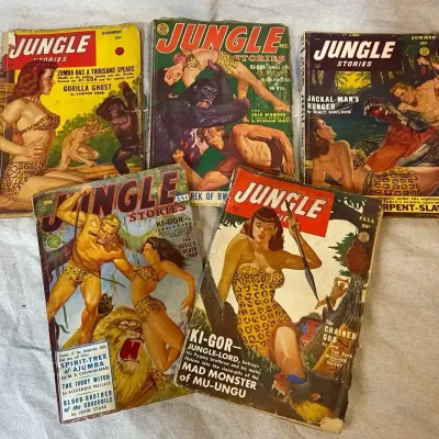 1940s-50s Jungle Stories, Coffee Table Magazines 