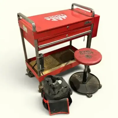 MACTools Workbench & Matco Stool + Sideshelf