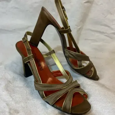 Vintage 1950s Yves Saint Laurent Pumps, Made In Italy, Sz 8