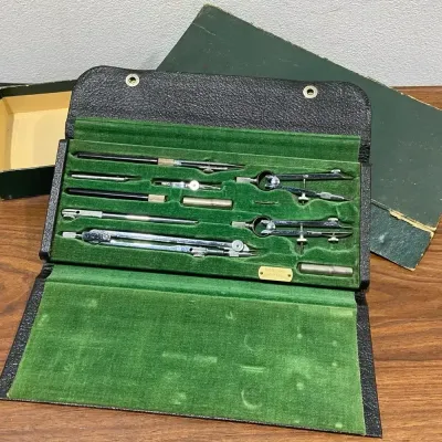 Vntg Keuffel & Esser Co. "Neptune" Drafting Set, In Original Case 
