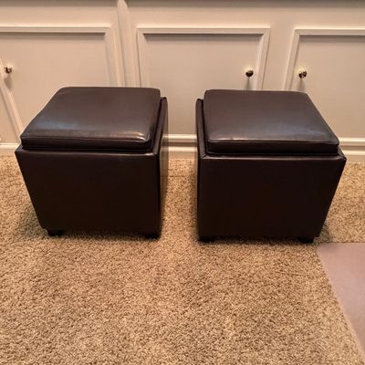 Two Footstool Storage Cubes (O-BC)
