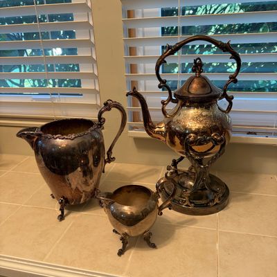 Seven Piece Silver Plated Tea Service (O-BC)
