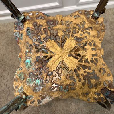 Ornate Gold and Stone Plant Stand and More (O-BC)