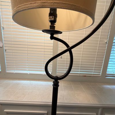 Modern Bronze Floor Lamp w/floor Switch (O-BC)