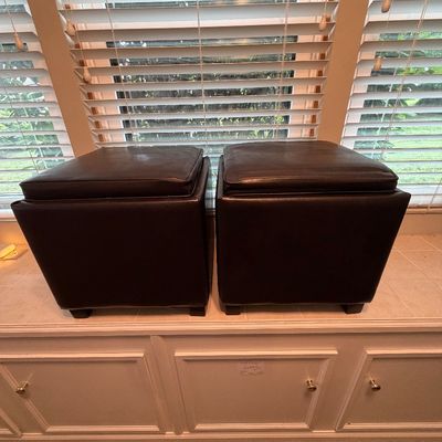 Two Footstool Storage Cubes (O-BC)