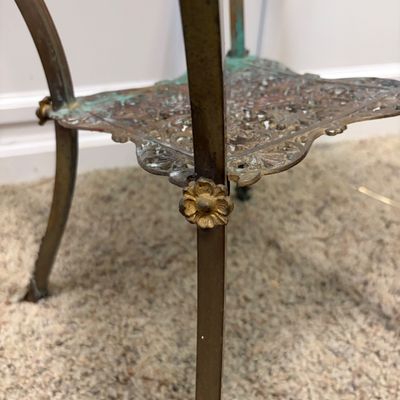 Ornate Gold and Stone Plant Stand and More (O-BC)