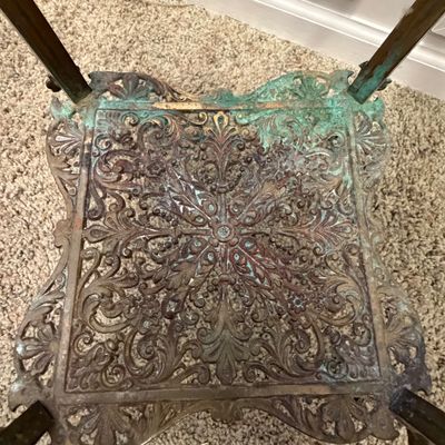 Ornate Gold and Stone Plant Stand and More (O-BC)