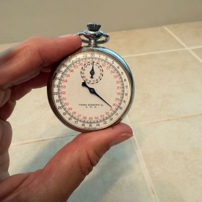 Vintage Mechanical Stopwatch by Fisher Scientific and Leonidas Watch Factory (O-BC)