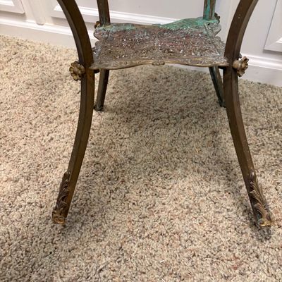 Ornate Gold and Stone Plant Stand and More (O-BC)