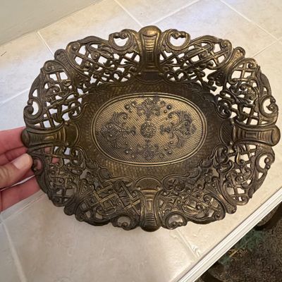 Ornate Gold and Stone Plant Stand and More (O-BC)
