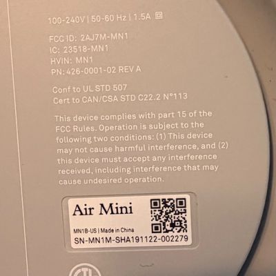 Molekule Mini Air Purifier (O-BC)