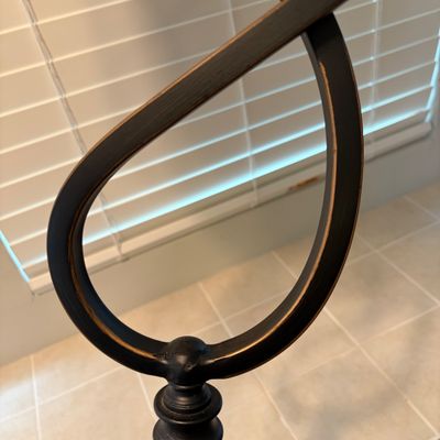 Modern Bronze Floor Lamp w/floor Switch (O-BC)