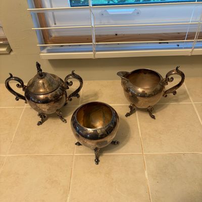 Seven Piece Silver Plated Tea Service (O-BC)