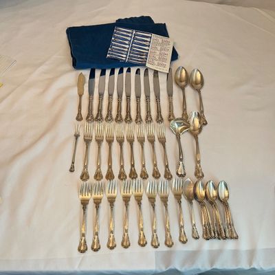 Sterling Gorham ‘Chantilly’ Flatware for 8+ Person (DR-RG)