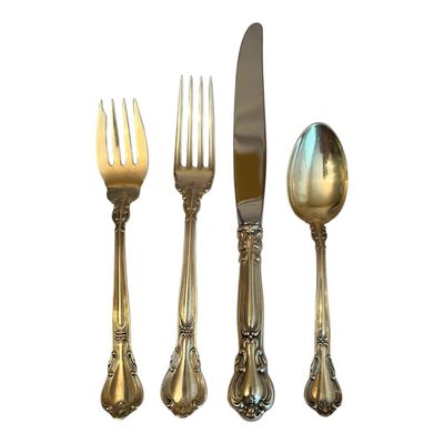 Sterling Gorham ‘Chantilly’ Flatware for 8+ Person (DR-RG)