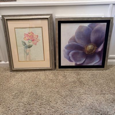 Myrtle Marion and Danhui Nai Signed Floral Artwork (LR-BC)