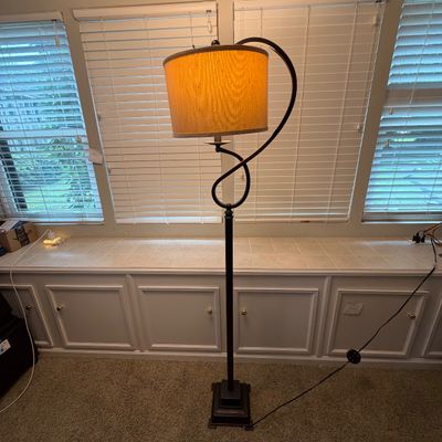 Modern Bronze Floor Lamp w/floor Switch (O-BC)