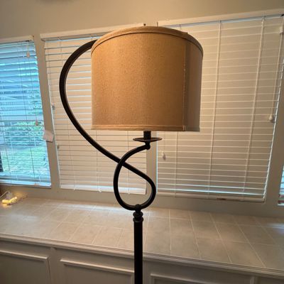 Modern Bronze Floor Lamp w/floor Switch (O-BC)