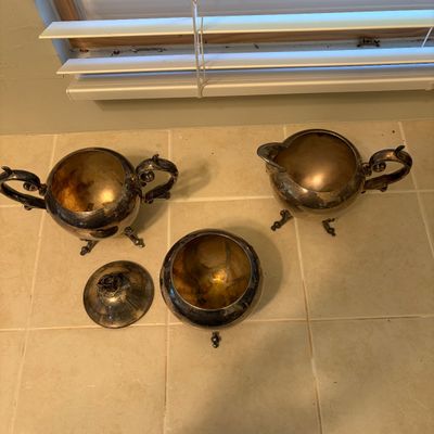 Seven Piece Silver Plated Tea Service (O-BC)
