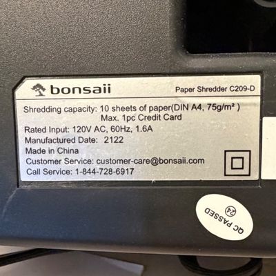 Canon Printer and Bonsaii Shredder (O-BC)