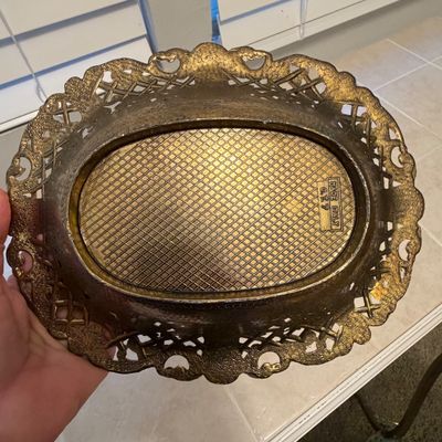 Ornate Gold and Stone Plant Stand and More (O-BC)