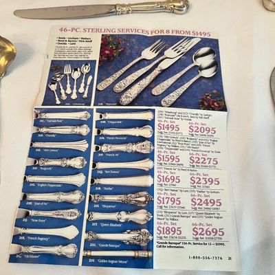 Sterling Gorham ‘Chantilly’ Flatware for 8+ Person (DR-RG)