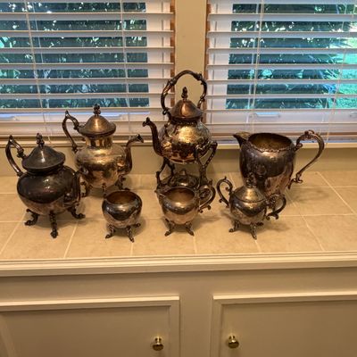 Seven Piece Silver Plated Tea Service (O-BC)