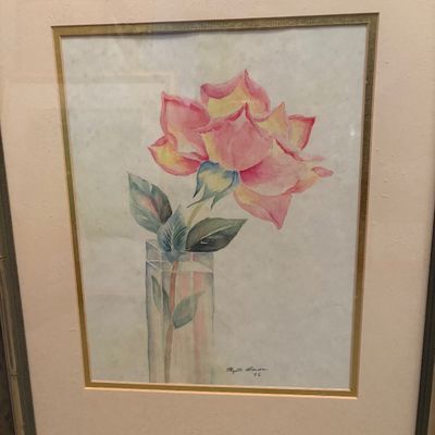 Myrtle Marion and Danhui Nai Signed Floral Artwork (LR-BC)