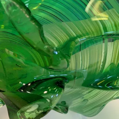 Various Pottery & Glass Decor (All the pieces have a crack or chips) See All Pictures