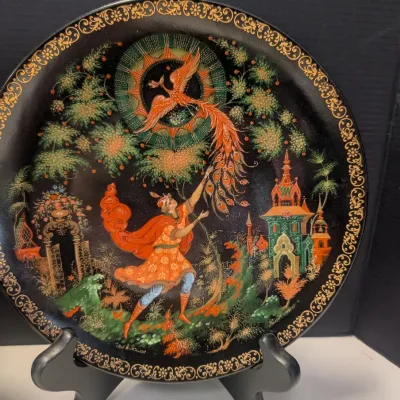 Bradex Russian Bradford Exchange Porcelain Plates Featuring Russian Folk Art & Fairy Tales #2