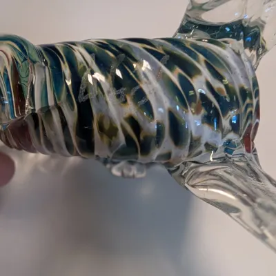 Multi-color Blown Glass Art Fish Nautical Aquarium Decor Signed