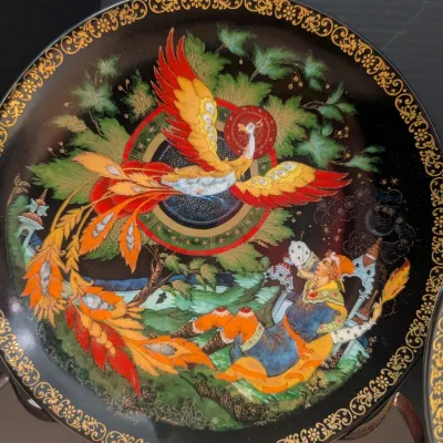 Bradex Russian Bradford Exchange Porcelain Plates Featuring Russian Folk Art & Fairy Tales #1
