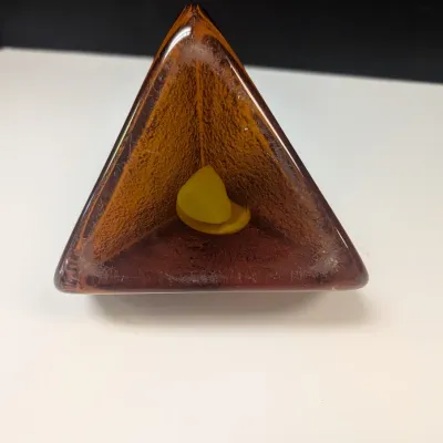 Amber Glass Paperweight