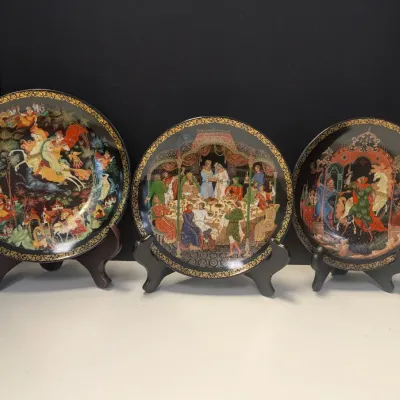 Bradex Russian Bradford Exchange Porcelain Plates Featuring Russian Folk Art & Fairy Tales #3