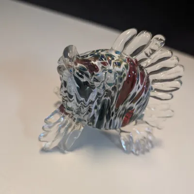 Multi-color Blown Glass Art Fish Nautical Aquarium Decor Signed