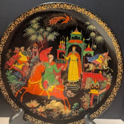 Bradex Russian Bradford Exchange Porcelain Plates Featuring Russian Folk Art & Fairy Tales #1