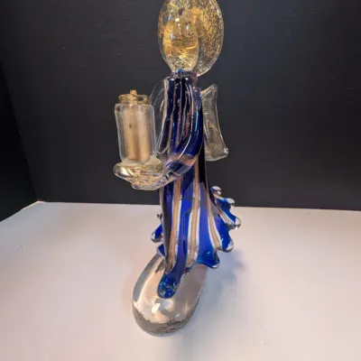 Murano Art Glass Angel Candle Holder