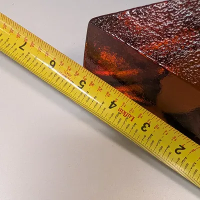 Amber Glass Paperweight